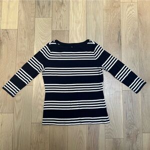 Talbots Half Sleeve Striped Shirt